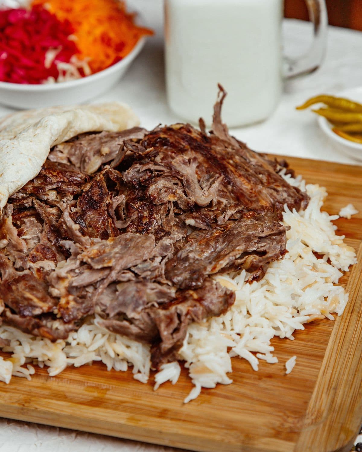 Bakje rijst kebab